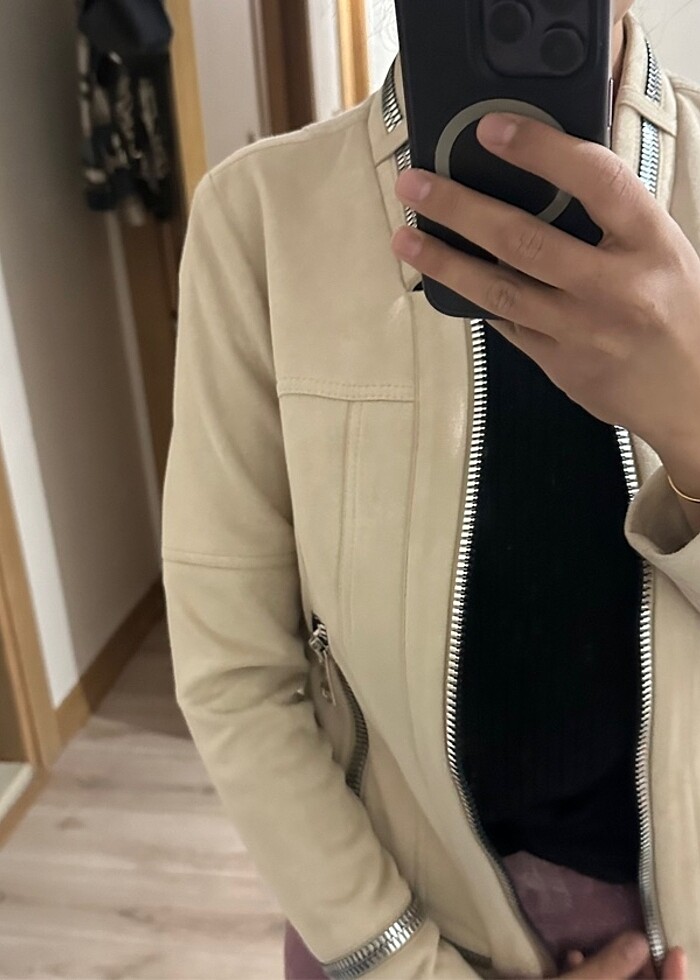 Ekol süet ceket - Görsel 2