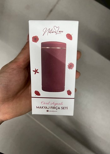 Bordo Makyaj Fırça Seti Natura Love - Görsel 2