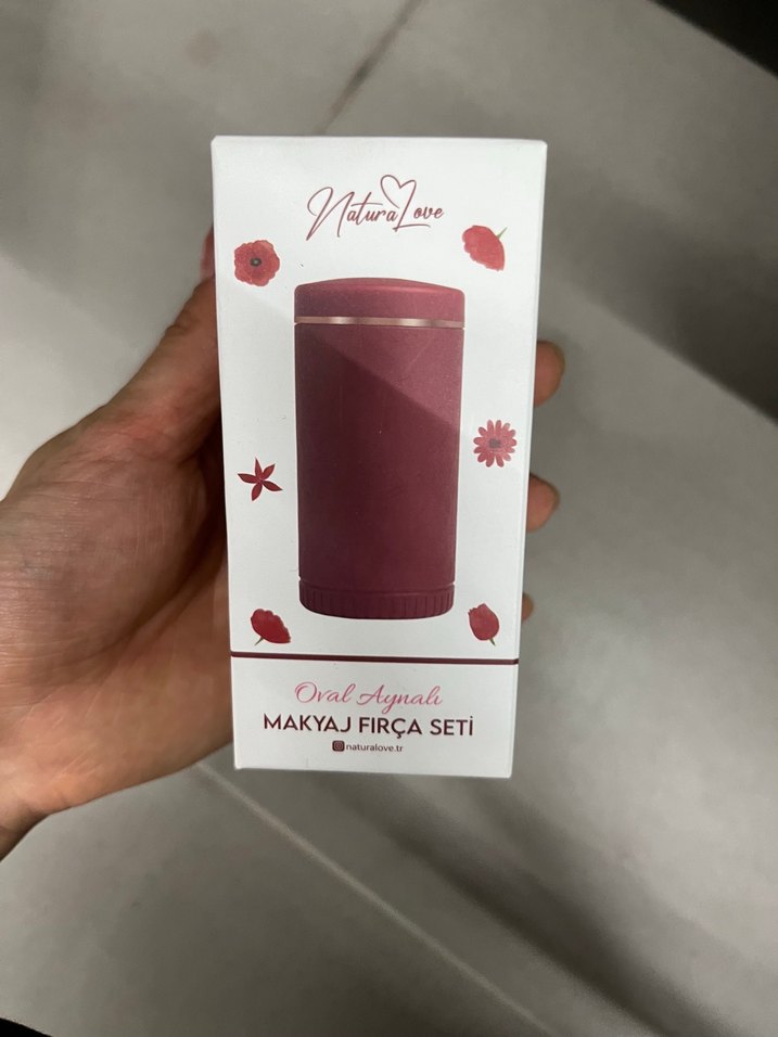 Bordo Makyaj Fırça Seti Natura Love - Görsel 2