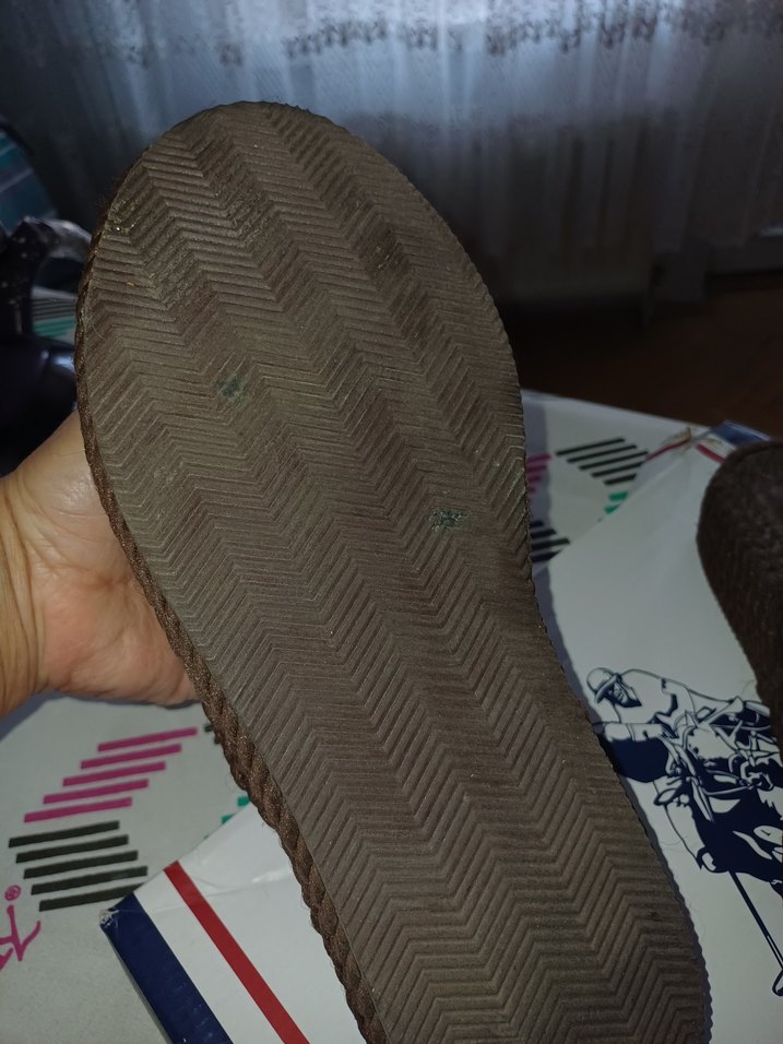 HM Marka Kahverengi Örgü Kadın  Terlik - Görsel 3