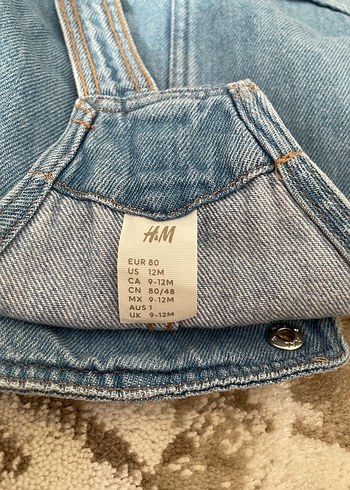 H&M Mavi Erkek Çocuk Denim Salopet