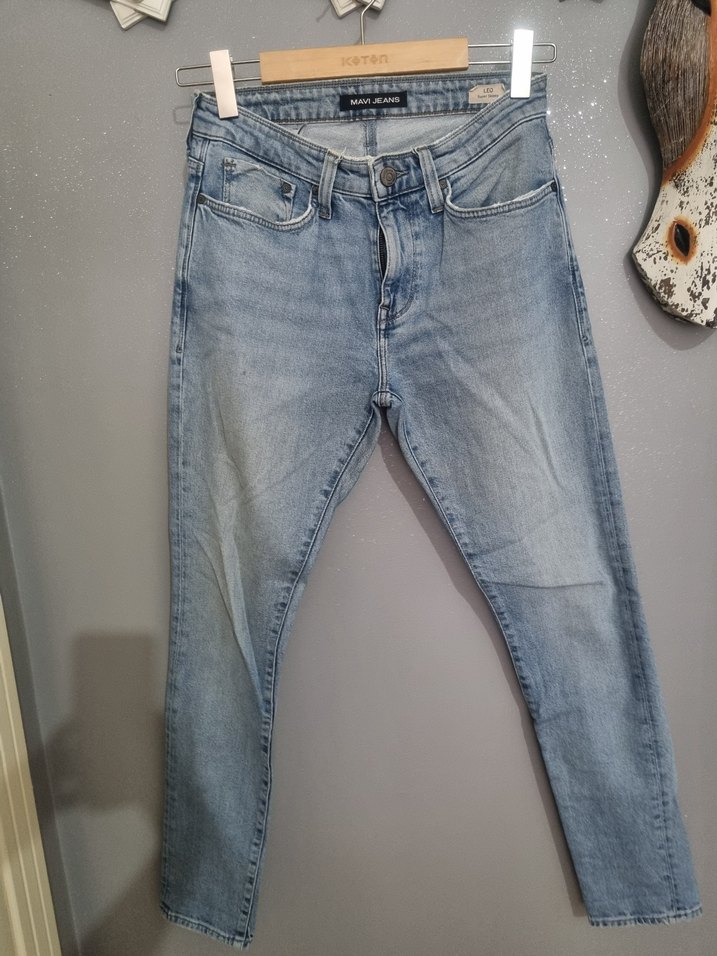 Açık Mavi Erkek Skinny Kot - Görsel 3