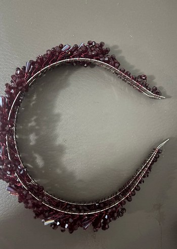 Bordo Boncuklu kına tacı - Görsel 4