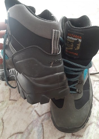 Gri Erkek Outdoor Botları Velcro Detaylı - Görsel 6