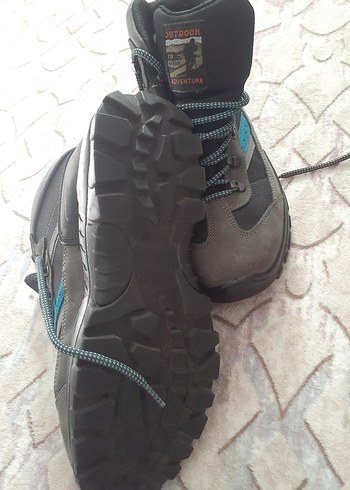 Gri Erkek Outdoor Botları Velcro Detaylı - Görsel 4