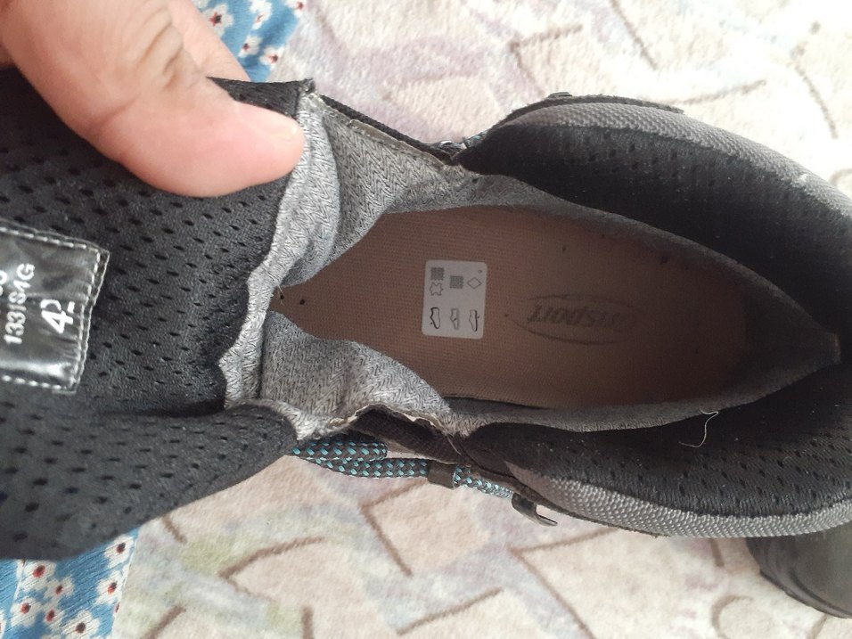 Gri Erkek Outdoor Botları Velcro Detaylı - Görsel 3