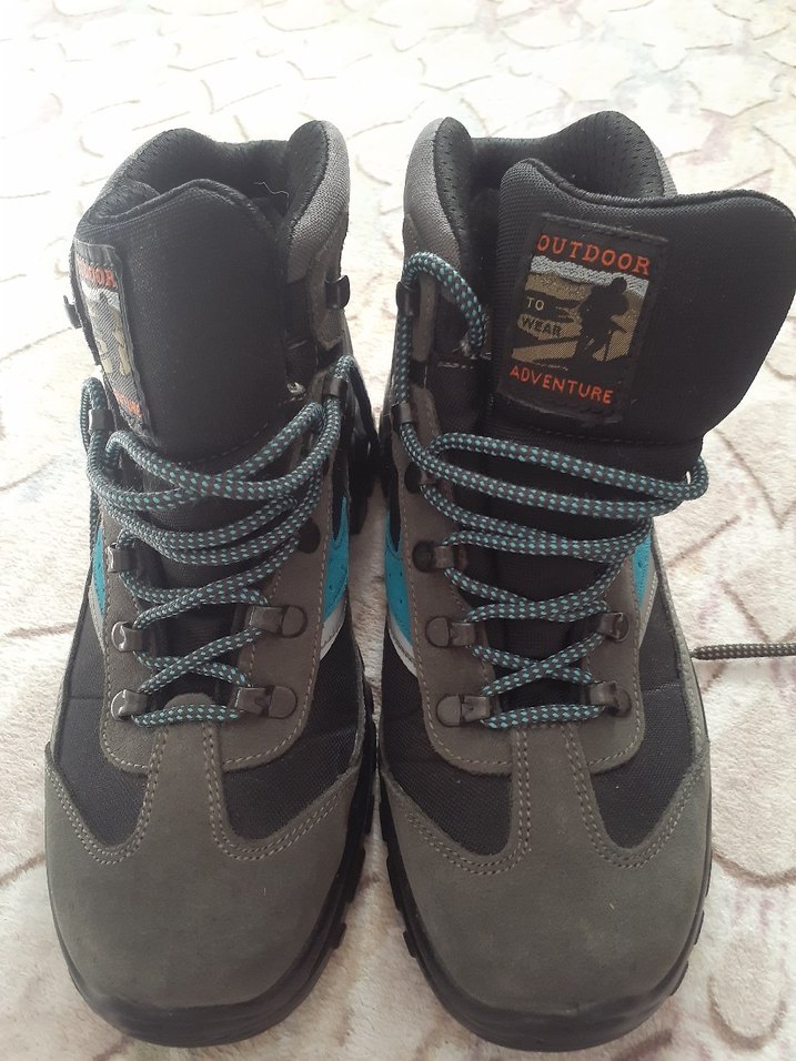 Gri Erkek Outdoor Botları Velcro Detaylı - Görsel 2