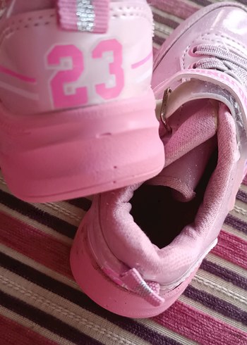 23 Beden Pembe Kemerli simli Kız çocuk Spor Ayakkabısı
