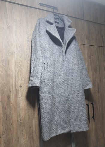 Gri Uzun Kışlık Kaban - Görsel 2