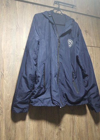 Kapüşonlu Lacivert Erkek Rüzgarlık - Görsel 2