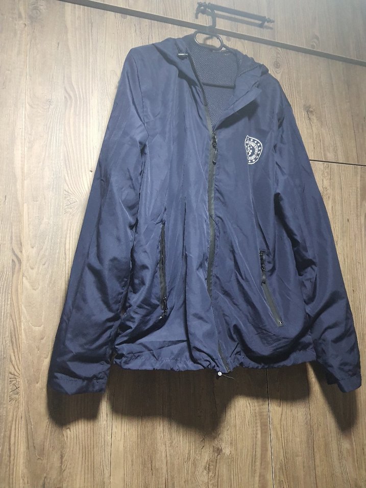 Kapüşonlu Lacivert Erkek Rüzgarlık - Görsel 2