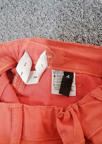 Düğmeli Pembe Kız Pantolonu - Görsel 4