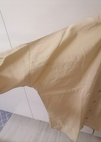 Bej Keten Kadın Gömlek  yenı hiç giyilmedı - Görsel 6