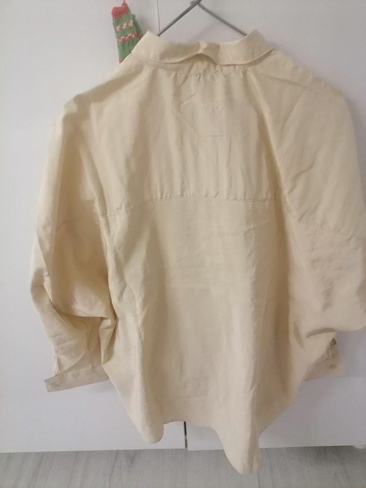 Bej Keten Kadın Gömlek  yenı hiç giyilmedı - Görsel 4