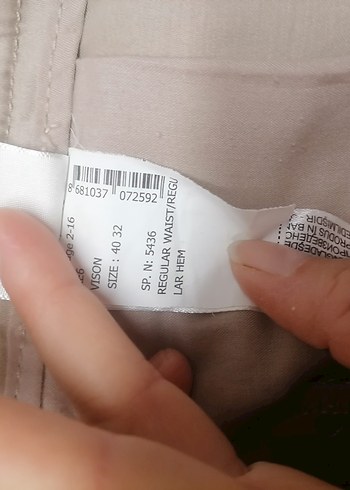 Bej Kadın Pamuklu Rahat Kesim Kumaş Pantolon - Görsel 4