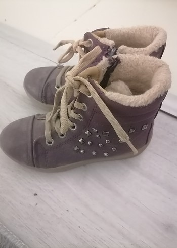 Kürklü Mor Süet Kız Botu - Görsel 2