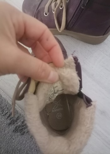 Kürklü Mor Süet Kız Botu - Görsel 4