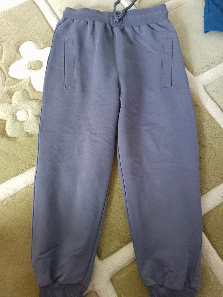 Gri Erkek Çocuk Bol Kesim Eşofman Altı ikili takım - Görsel 5