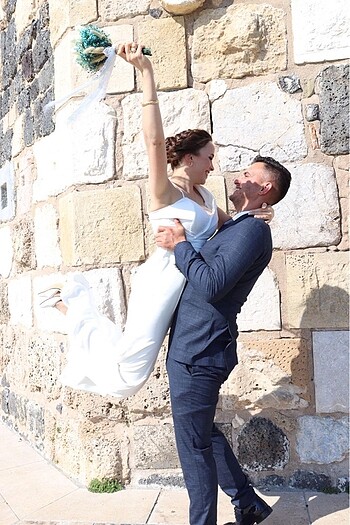 m Beden beyaz Renk Nikah elbisesi