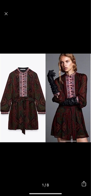 Zara elbise tunık