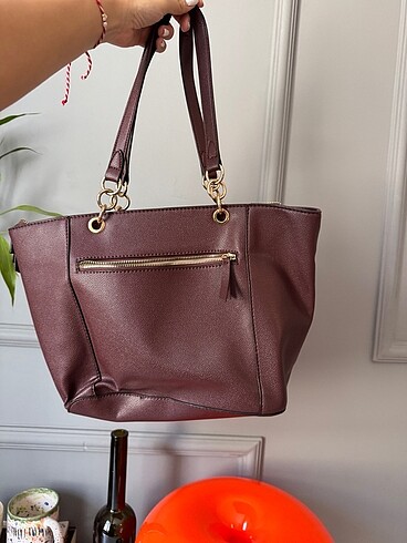 Beden bordo Renk Nine west kol çantası