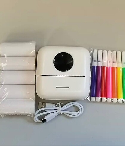Mini printer / Mini Kablosuz Termal Etiket Yazıcı (5 Rulo Termal