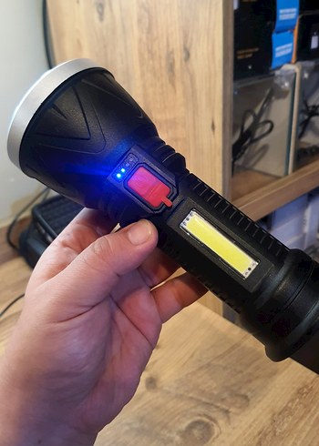 Polis Feneri | Şarjlı COB LED | Su Geçirmez Uzun Menzil - Görsel 2