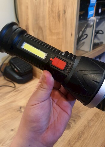 Polis Feneri | Şarjlı COB LED | Su Geçirmez Uzun Menzil - Görsel 3