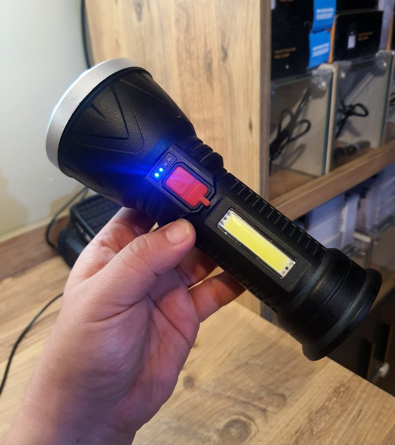 Polis Feneri | Şarjlı COB LED | Su Geçirmez Uzun Menzil - Görsel 2