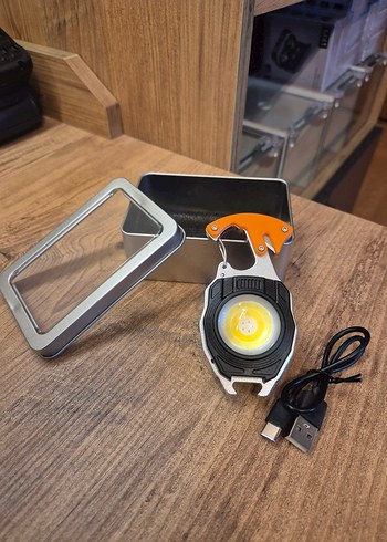 Çok Amaçlı Kamp Deprem Feneri | Şarjlı Çakmak Düdük Halat Kesme - Görsel 2