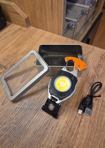 Çok Amaçlı Kamp Deprem Feneri | Şarjlı Çakmak Düdük Halat Kesme - Görsel 11