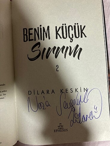  Beden Benim küçük sırrım 2 ciltli imzali