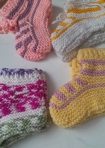 kullanılmamış Çocuklar için Renkli Çoklu Çorap Seti - Görsel 2