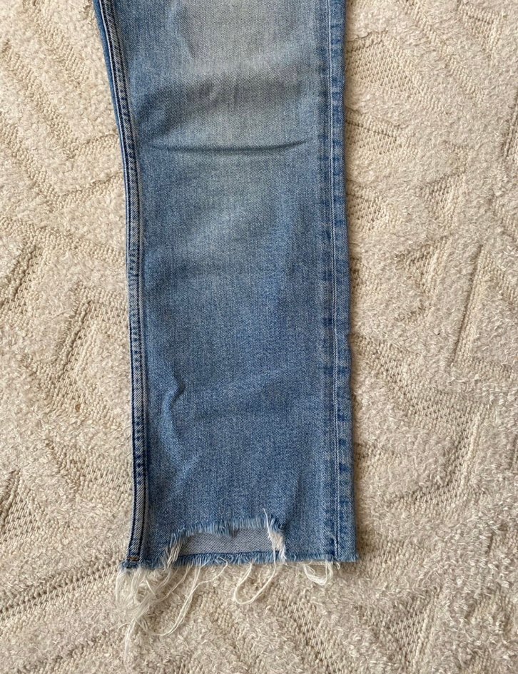 Zara Kadın Mavi Midi Denim Pantolon - Görsel 3
