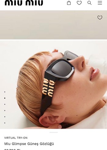 MİU MİU Detaylı Siyah Kadın Güneş Gözlüğü. - Görsel 8