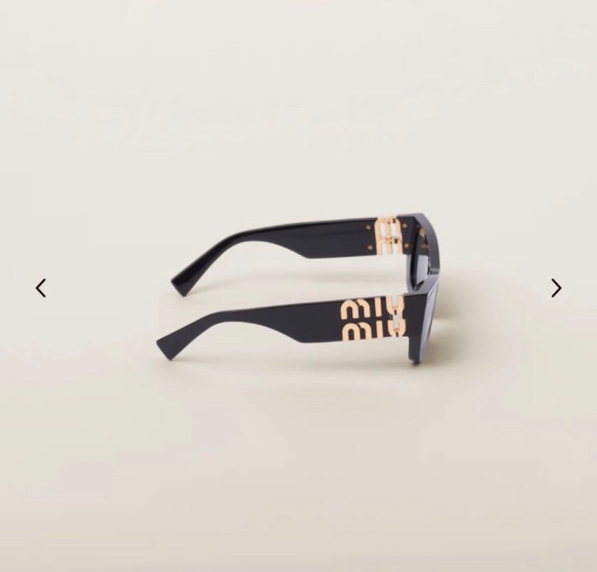 MİU MİU Detaylı Siyah Kadın Güneş Gözlüğü. - Görsel 5