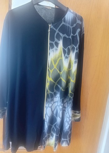 Kadın Lacivert Batik Desenli Uzun Tunik