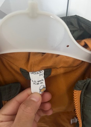 9-12 Ay Beden Kapüşonlu Erkek Çocuk Fermuarlı Yelek