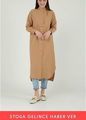 xl Beden camel Renk Heqa tesettür tunik