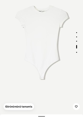 Beyaz kısa kollu body - Görsel 3