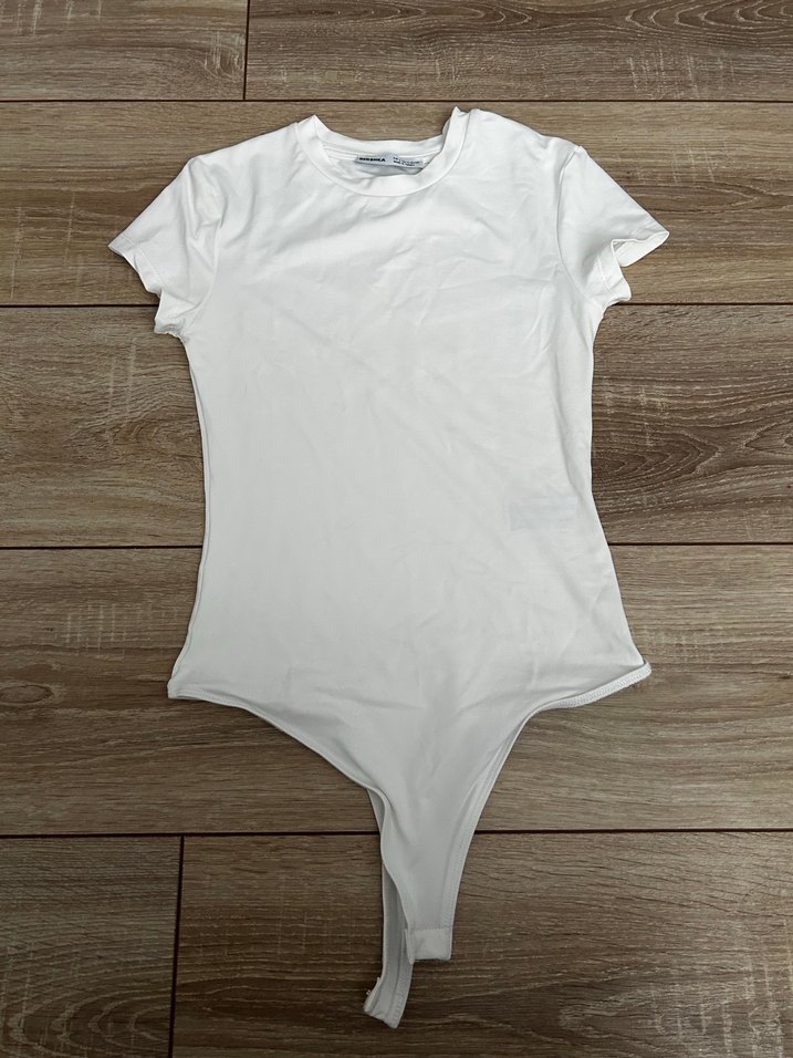 Beyaz kısa kollu body - Görsel 4