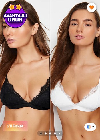 3 lü Paket Siyah Beyaz ve Bordo Dantelli Sütyen