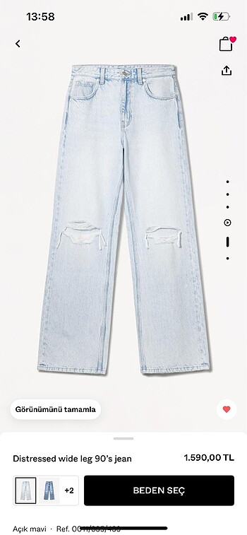 bershka 90s jean