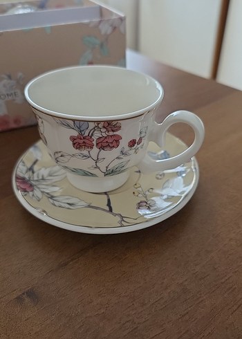 Lc Waikiki Home Çiçek Desenli 2'li Porselen Kahve Fincanı Seti