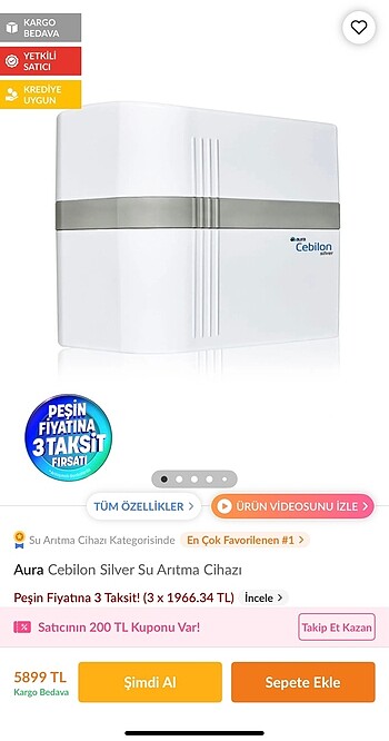 Beden Renk Su Arıtma Cihazı