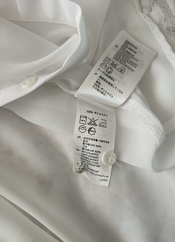 46 Beden beyaz Renk H&M Kadın Şifon Gömlek 