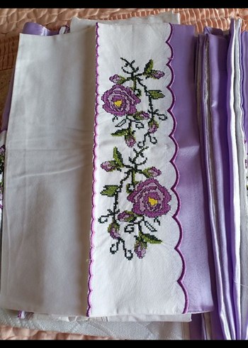 Nakışlı Mor Pastel nevresim takımı - Görsel 5