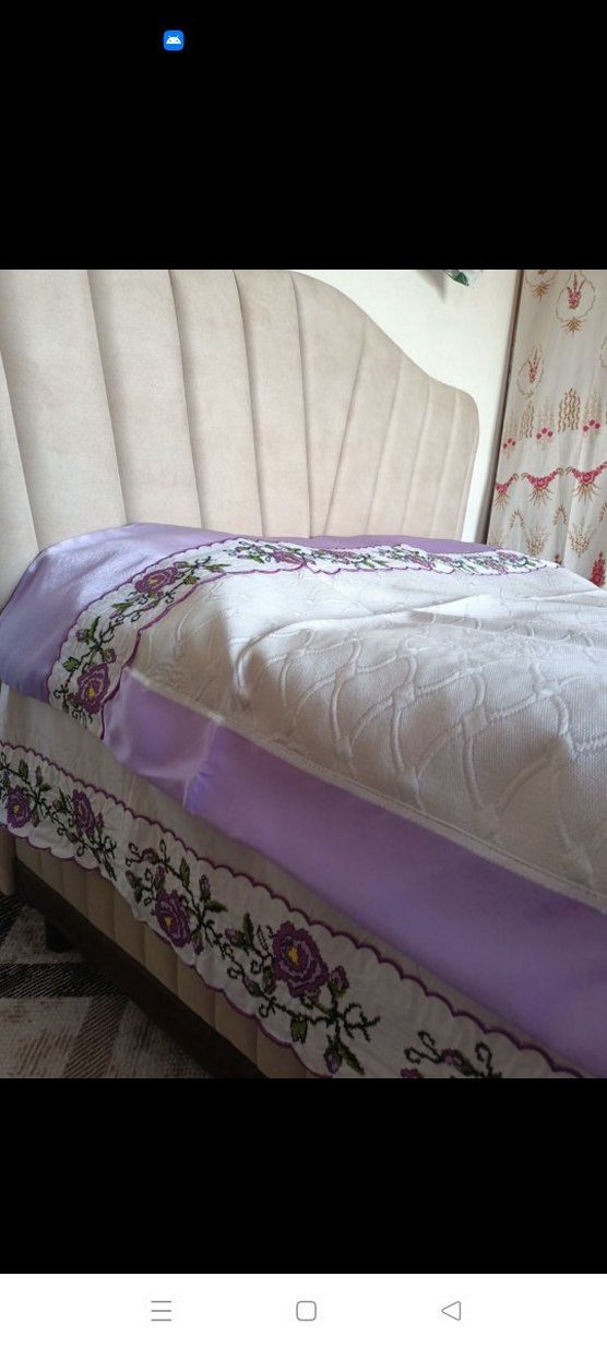 Nakışlı Mor Pastel nevresim takımı - Görsel 2