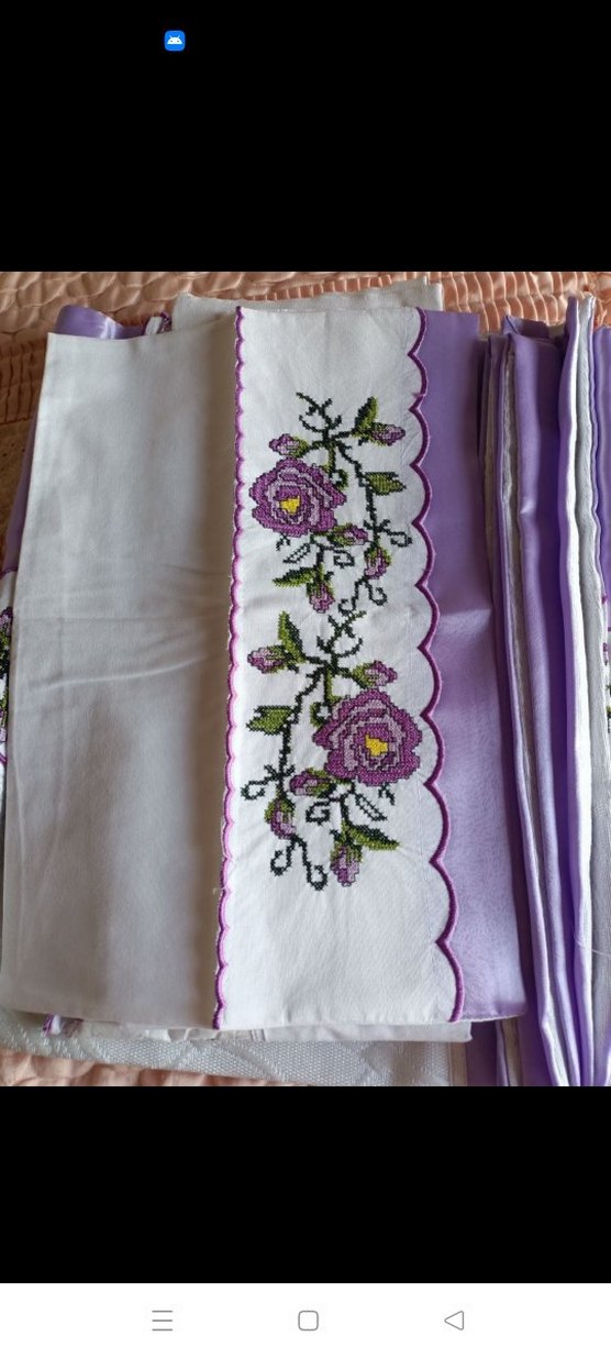 Nakışlı Mor Pastel nevresim takımı - Görsel 5