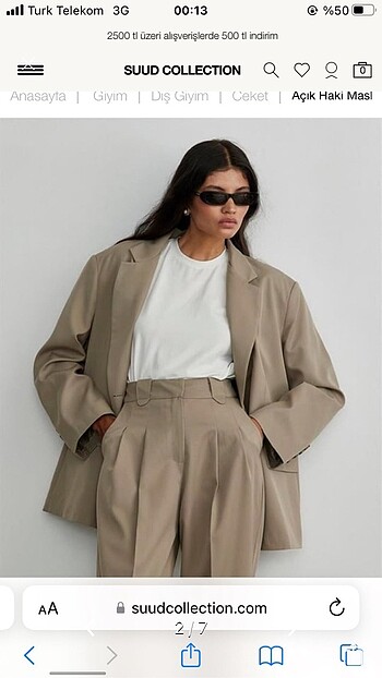 Suud Collection SUUD COLLECTİON MASKÜLEN BLAZER CEKET